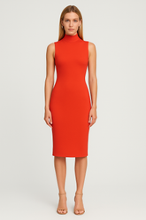 Red Halter Bodycon Midi Dress – Grace