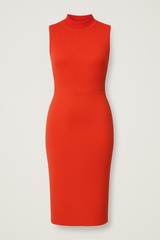 Red Halter Bodycon Midi Dress – Grace