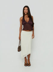 Suella Asymmetrical Midi Skirt Off White